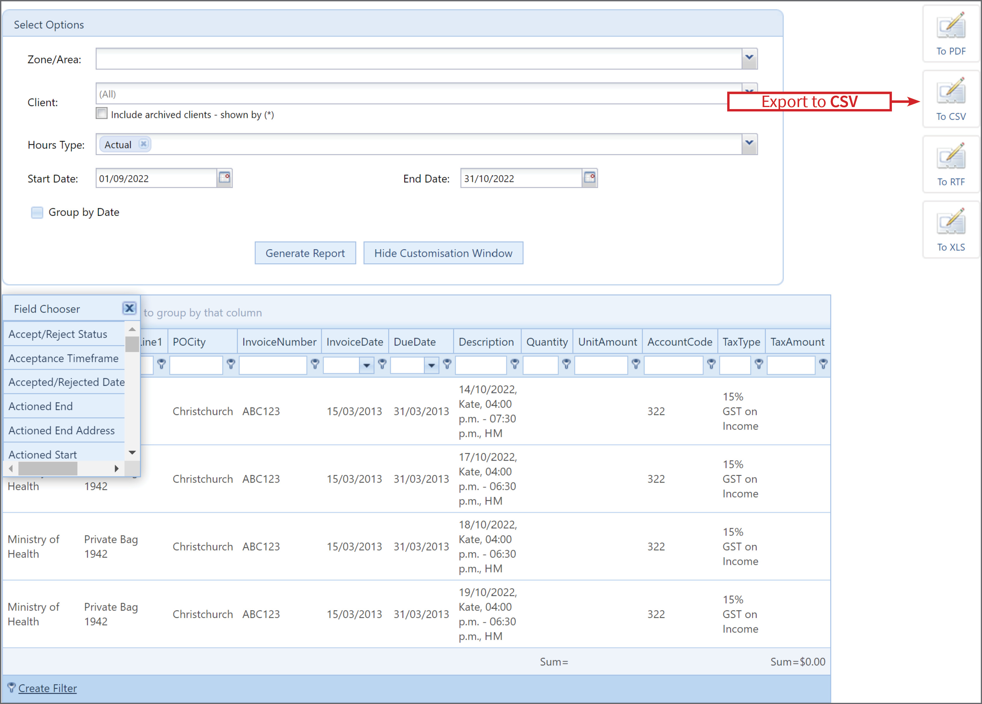 Exporting to Xero – Webcare Help Centre